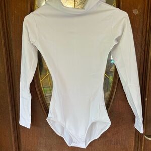 Capezio White Long Sleeve Leotard